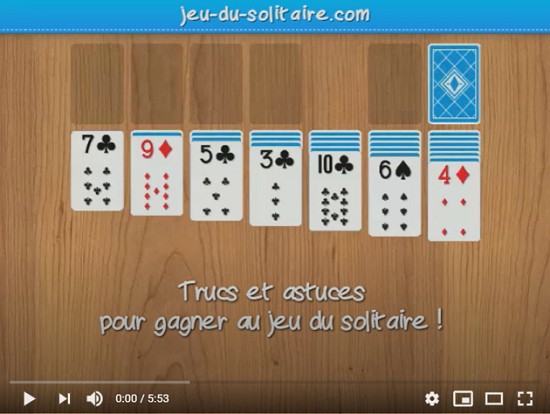 Le solitaire : jeu de cartes gratuit sans inscription, en français et plein  écran
